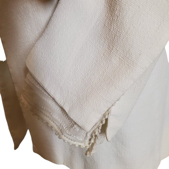 Gianfranco Ferre Vintage Women's Blazer Jacket Crepe Feminine Jacket Ivory Sz 2 - Picture 4 of 8